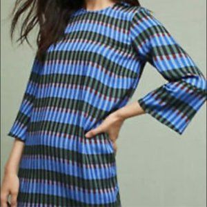 Anthropologie fluted sleeve dress S